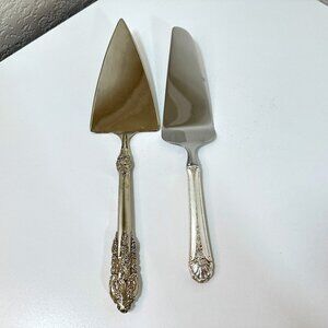 VTG GSA Silver Plated Cake/Pie Servers Ornate Beautiful Cottagecore {Set of 2}